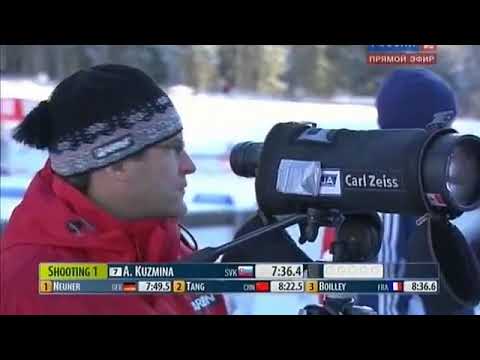 Видео: биатлон кубок мира 2010-2011 3 этап поклюка спринт женщины