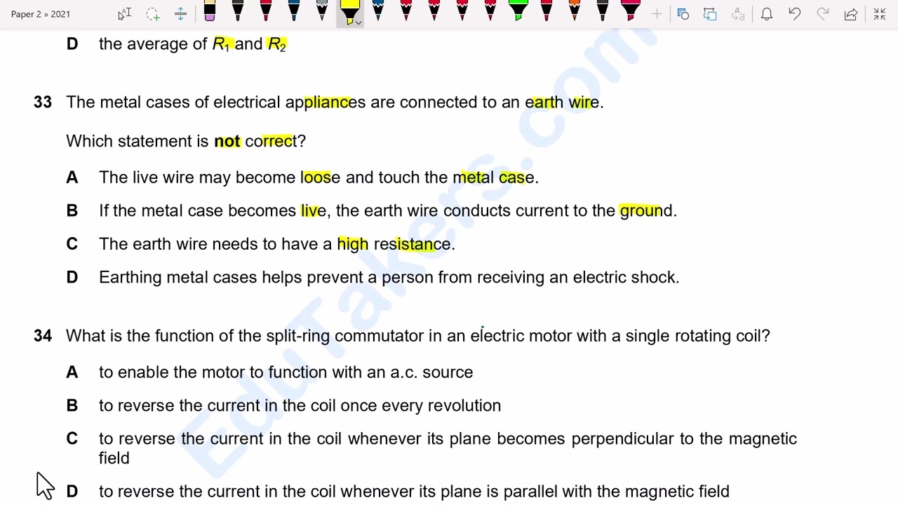 IGCSE q33-oct-nov 21 2021 Multiple choice