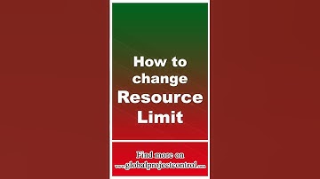🔴 How to Change Resource Limit in Primavera P6