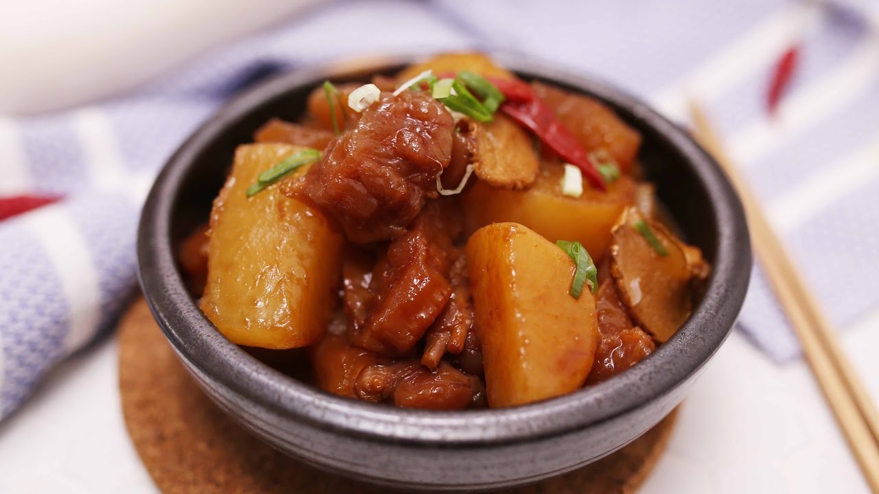 蘿蔔燉牛筋食譜 滿滿膠原蛋白又嫩又q彈 Cooky中式料理 Braised Beef Tendon With Radish Youtube