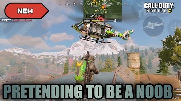 PRETENDING to be a noob in battle royale, call of duty mobile.
