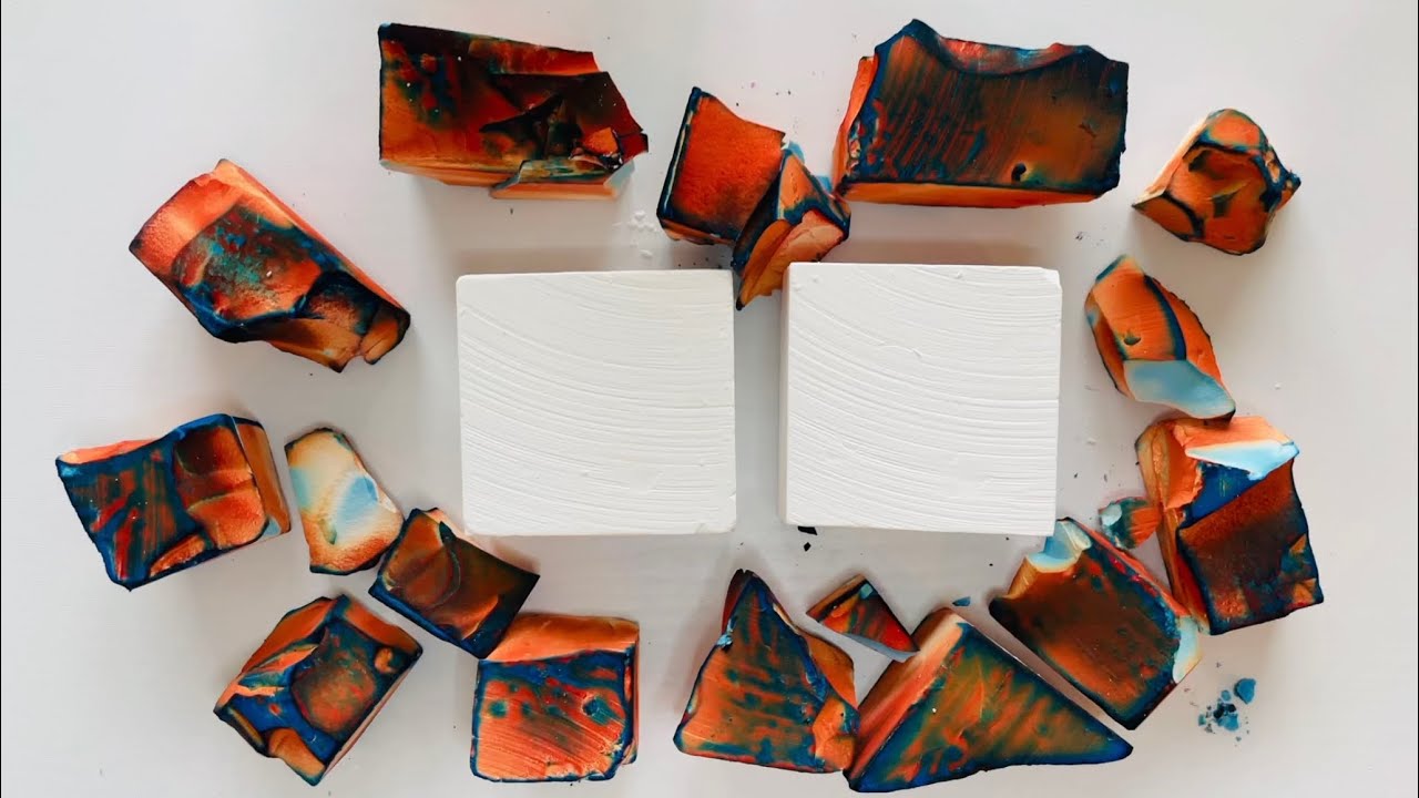 Dyed Gym Chalk Chunks and 2 Soft Plain Jane Gym Chalk Blocks - YouTube