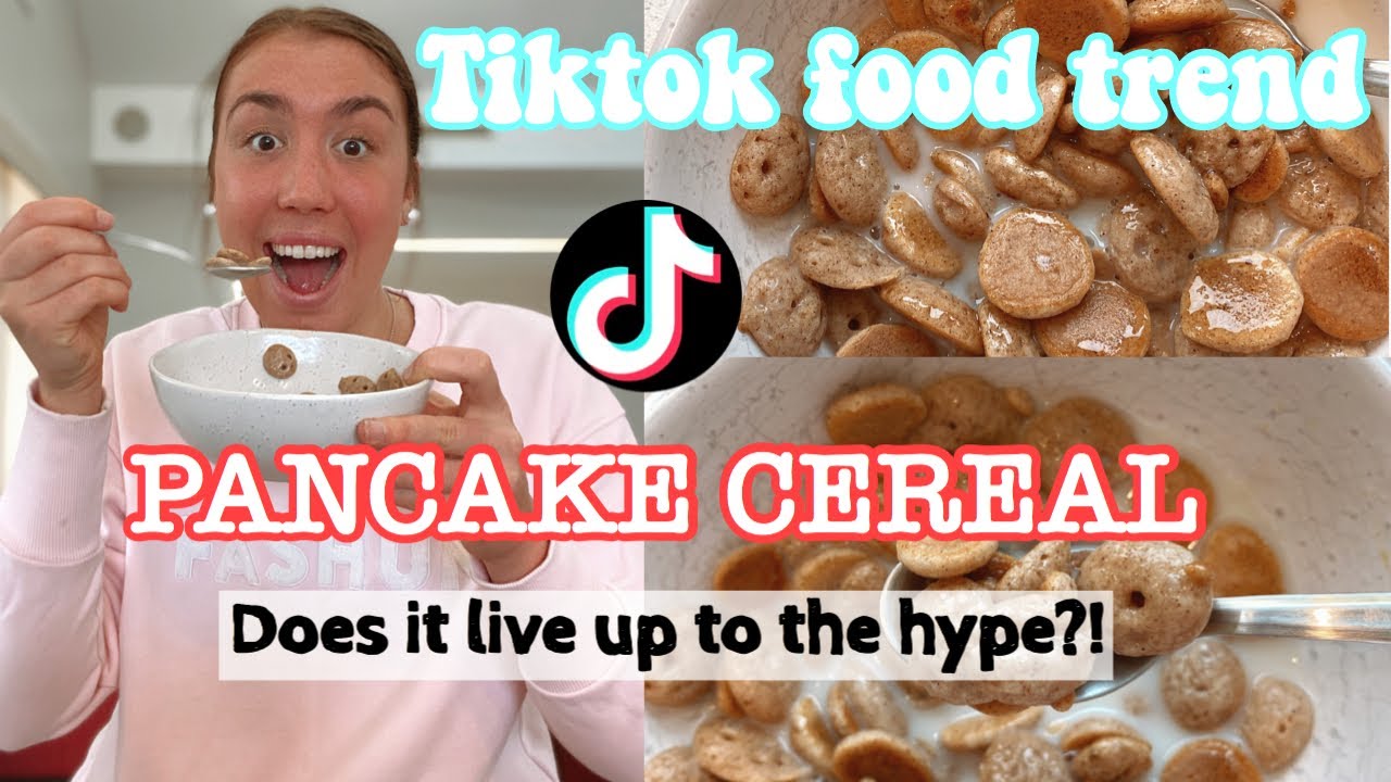 Making Pancake Cereal Tiktok Food Healthy Recipe Youtube