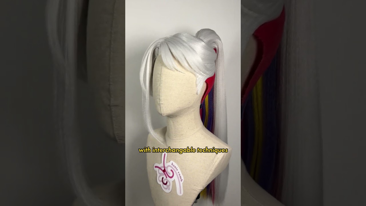 this is how to make a custom ponytail wig for your next cosplay! #cosplay #wigs #hades #valorant