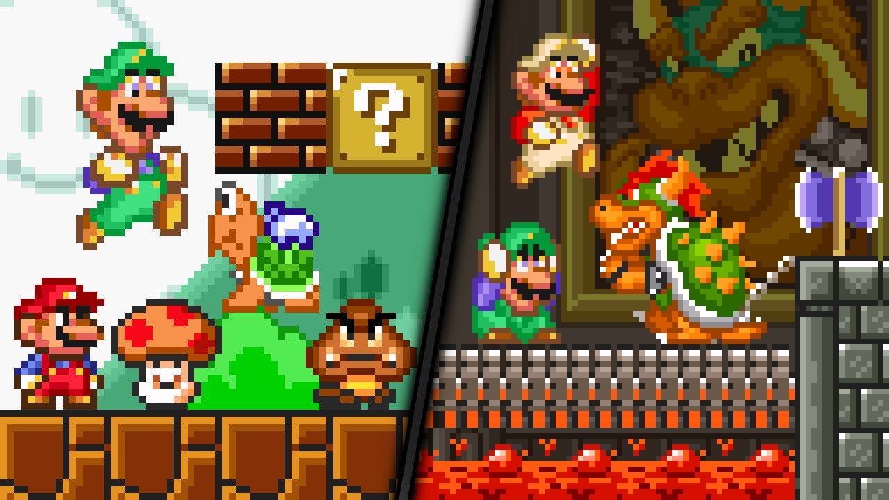 Super Mario Bros SNES Redrawn Edition ᴴᴰ YouTube