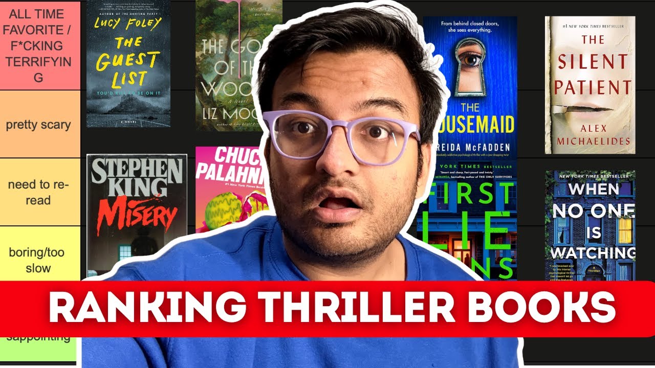 ranking popular thriller books - YouTube