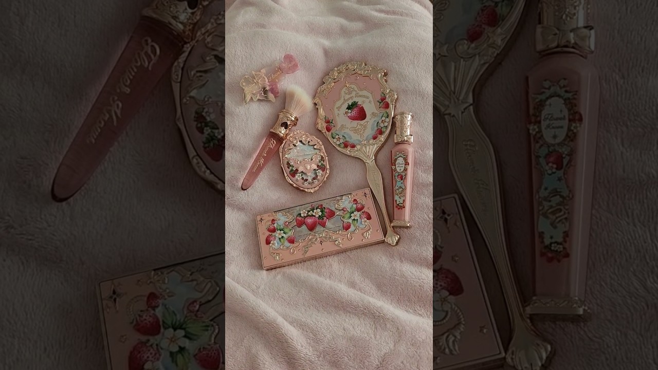 Flower Knows Strawberry Rococo Unboxing #asmr #unboxing #notalking #makeup #relaxing #flowerknows