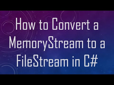 How to Convert a MemoryStream to a FileStream in C#