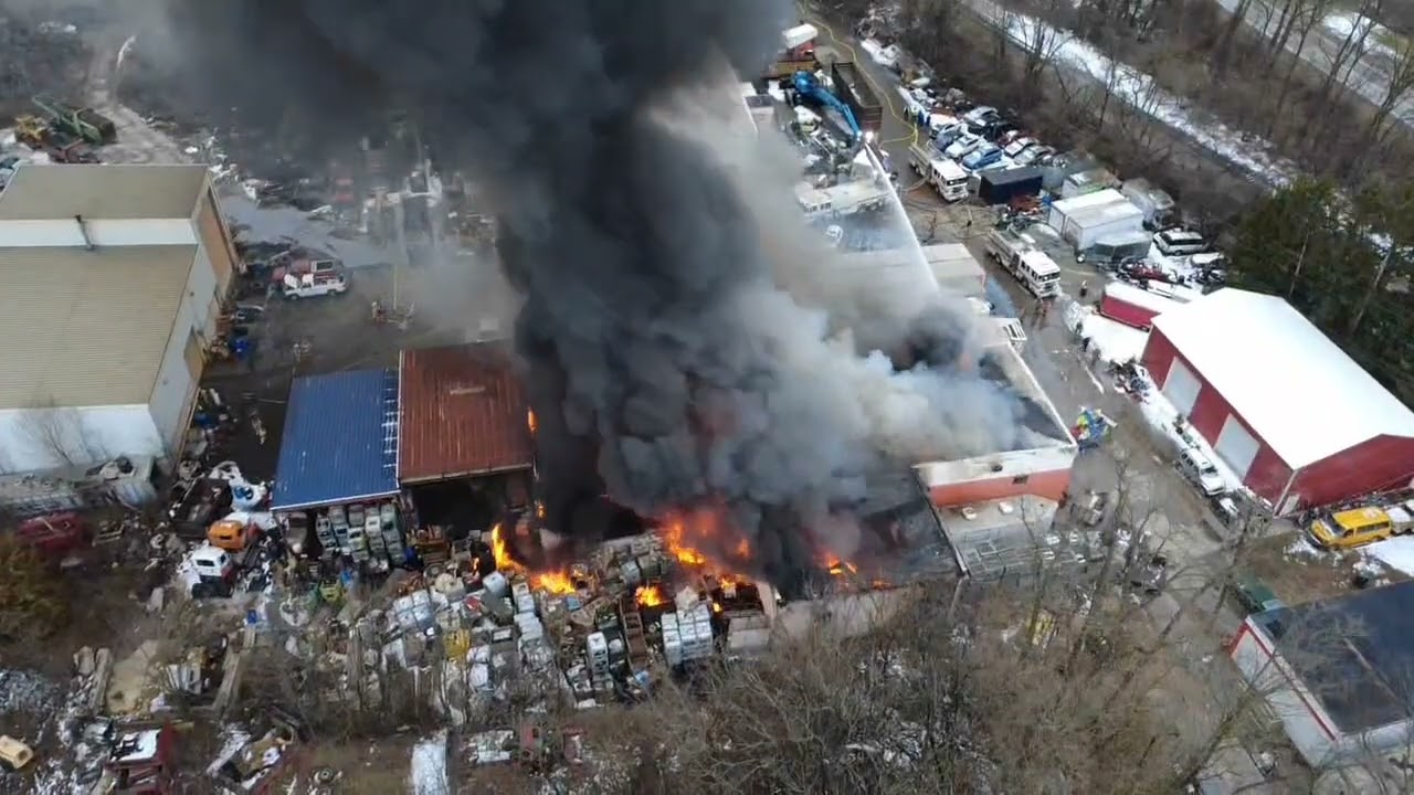 Fire J&K York Pa J&K Junkyard Fire 2-25-2026