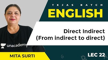 Direct Indirect (From Indirect to Direct) | L:22 | English | AAI 2021 Exam (ATC) | Mita ma
