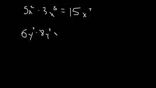 Algebra 1 - Multiplying monomials