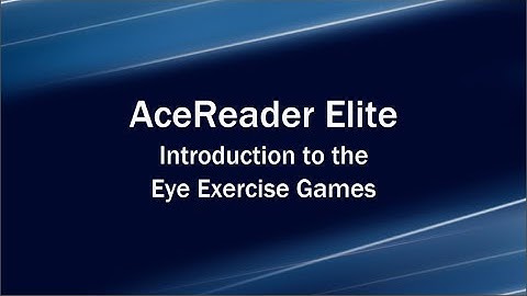 AceReader Elite (speed reading software) - Games