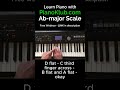 Learn The Ab Major Scale on piano - now