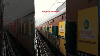 Indian Railway and Monsoon Season are Deadly Combo 🔥😍 #shortsfeed #indianrailways #yt
