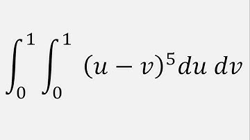 Double Integraion: Integral of (u - v)^5 du dv , u = 0 to 1 , v = 0 to 1