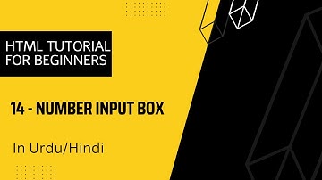 HTML Tutorial for Beginners - 14 - Number input box