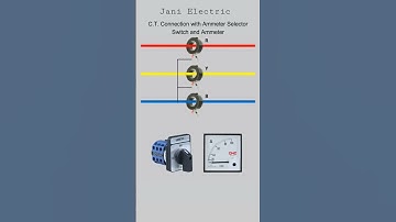Current Transformer (C.T.) connected with Ammeter Selector Switch and Ammeter #shorts #electric