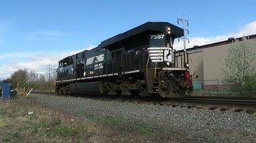 Eastbound NS Power Move With ES40DC Long Hood Forward