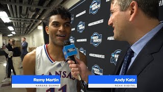 Remy Martin talks Sweet 16 win over Providence as Kansas is last 1-seed left