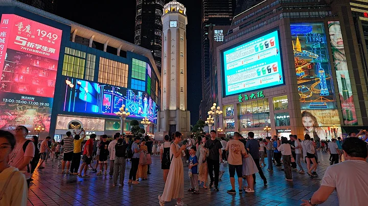 [4K] Night walk in Chongqing, China. Jiefangbei Pedestrian Street. - DayDayNews