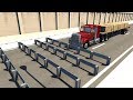 Consecutive Guardrails High Speed Crash Testing - BeamNG DRIVE