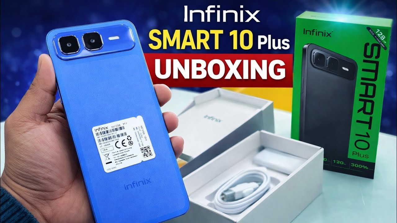 Infinix Smart 10 Plus Iris Blue | Full Unboxing & First Look