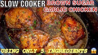 CROCKPOT CHICKEN THIGHS | Fall off the bone | easy & delicious quick recipe | dump & go