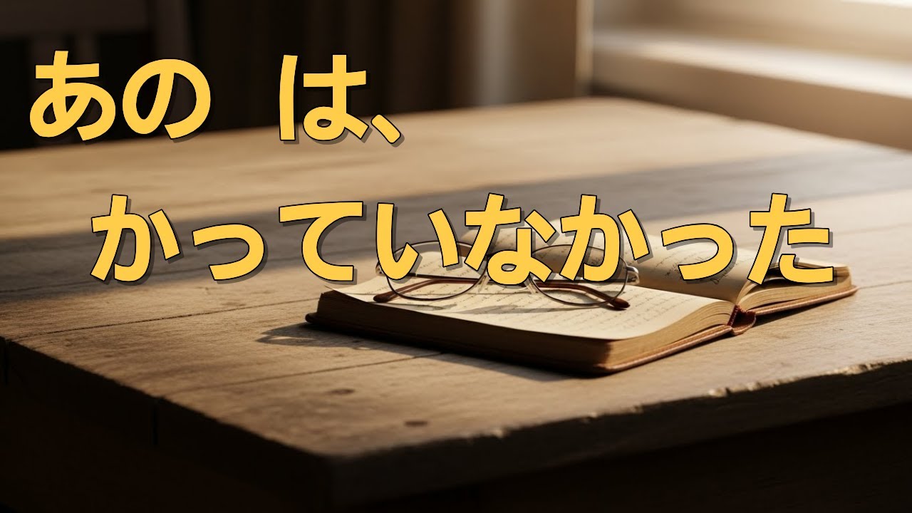 あの時は、分かっていなかった
