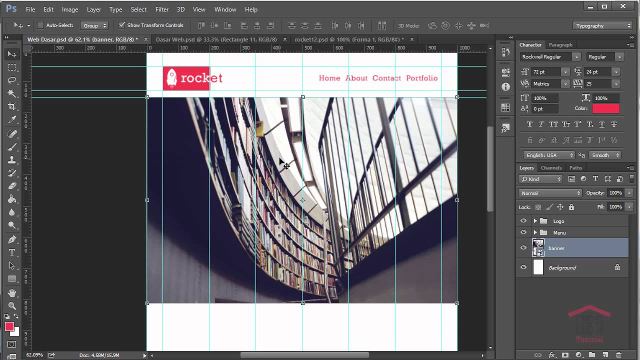  Cara  Membuat Desain  Web Di  Photoshop  Part 5 Membuat 