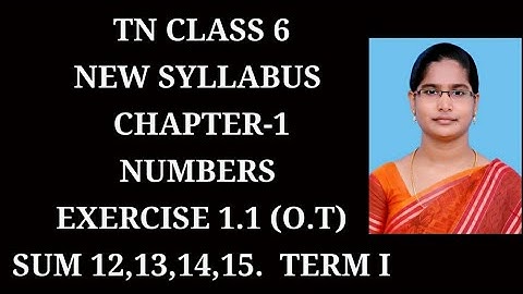 6th Maths T-1 Ch-1 Numbers | Ex-1.1 (12,13,14,15 Sums) OT | Samacheer One plus One channel