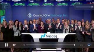 Steven Sladkus, appointed to Ambassador Board of ConnectOne Bank rings Nasdaq closing bell