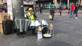The Techno Tin Bin Man And His Dancing Cats