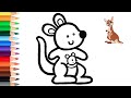 How to draw a Kangaroo | Easy Drawing for Kids | Drawing