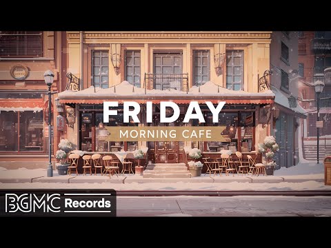 FRIDAY MORNING JAZZ: Smooth Jazz Music for Study with Snowy Coffee Shop ☕ Relaxing Instrumentals