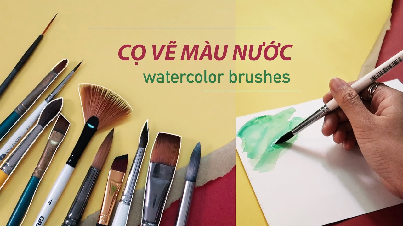 Watercolor Brushes Reviews | Kiquy Pham - Youtube