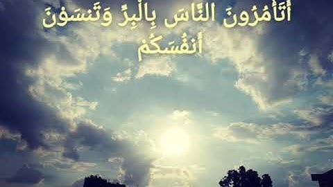 (أتأمرون الناس بالبر وتنسون أنفسكم) القارئ عبد الرحمن مسعد