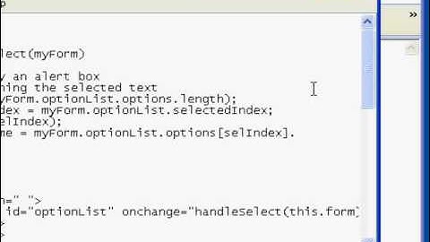 JavaScript: Handling the HTML SELECT onchange event (Part 2 of 2)