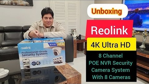 Unboxing of Reolink 4K UHD POE NVR Security System NVS8-8MD8 Model with 8 P334 8MP Dome Cameras