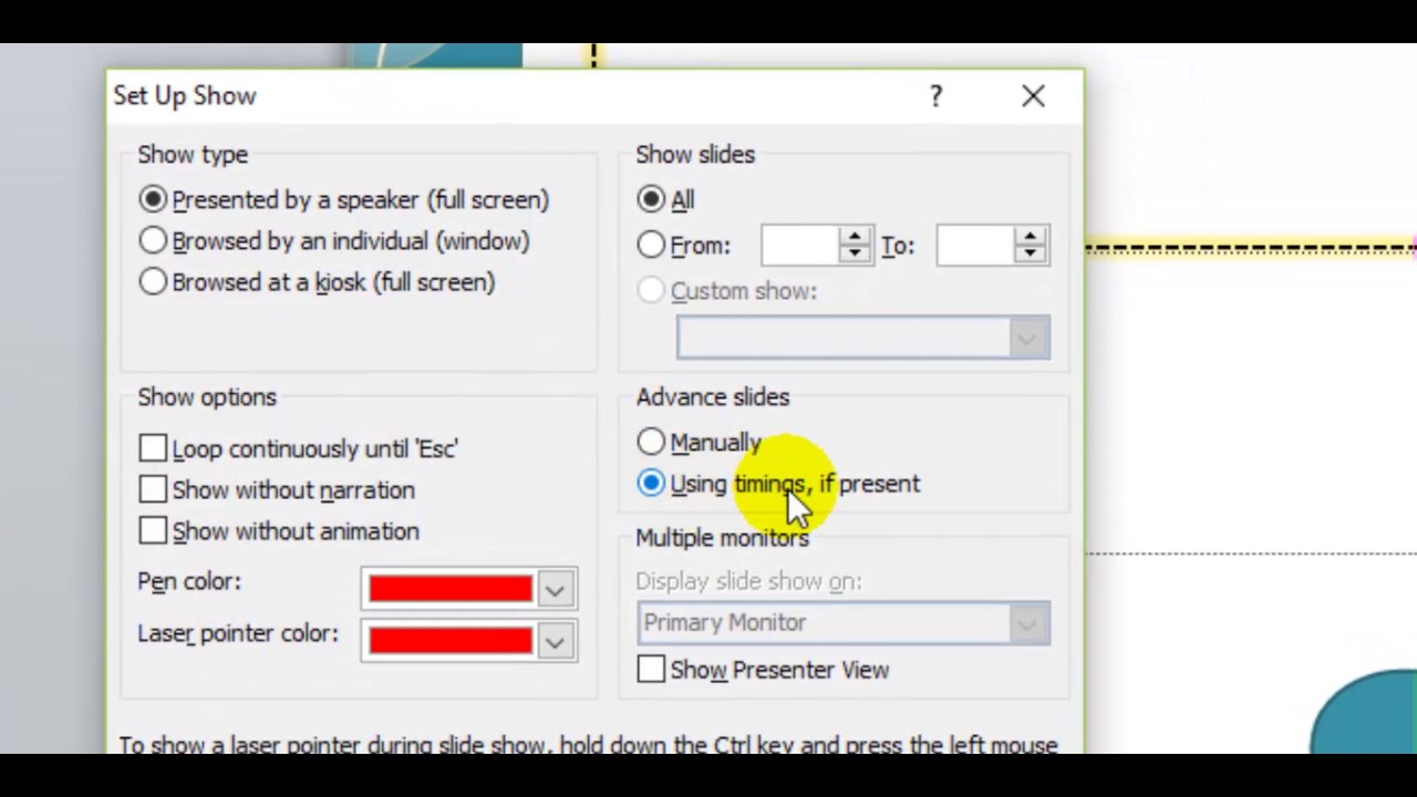 how to play powerpoint presentation automatically