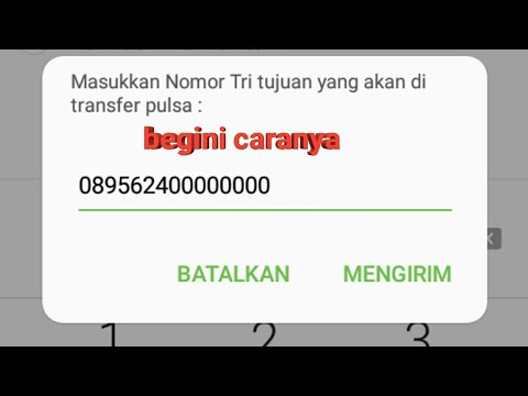 Itulah tutorial mengirim/tf pulsa tri (3) ke nomor 3 orang lain. Bukan ke operator lain.. 