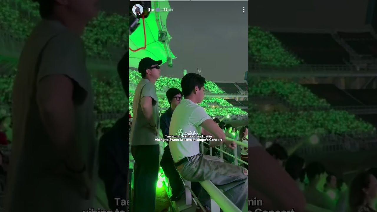 Taehyung, Namjoon and Jimin vibing to Sweet Dreams at jhope's concert ✨