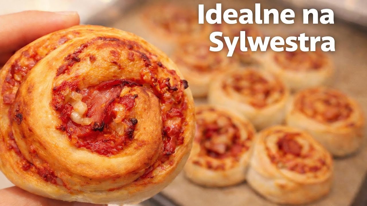 Szybka przekąska na sywlestra- rollsy a'la pizza 🍕✨ #pizza #sylwester #rollsy