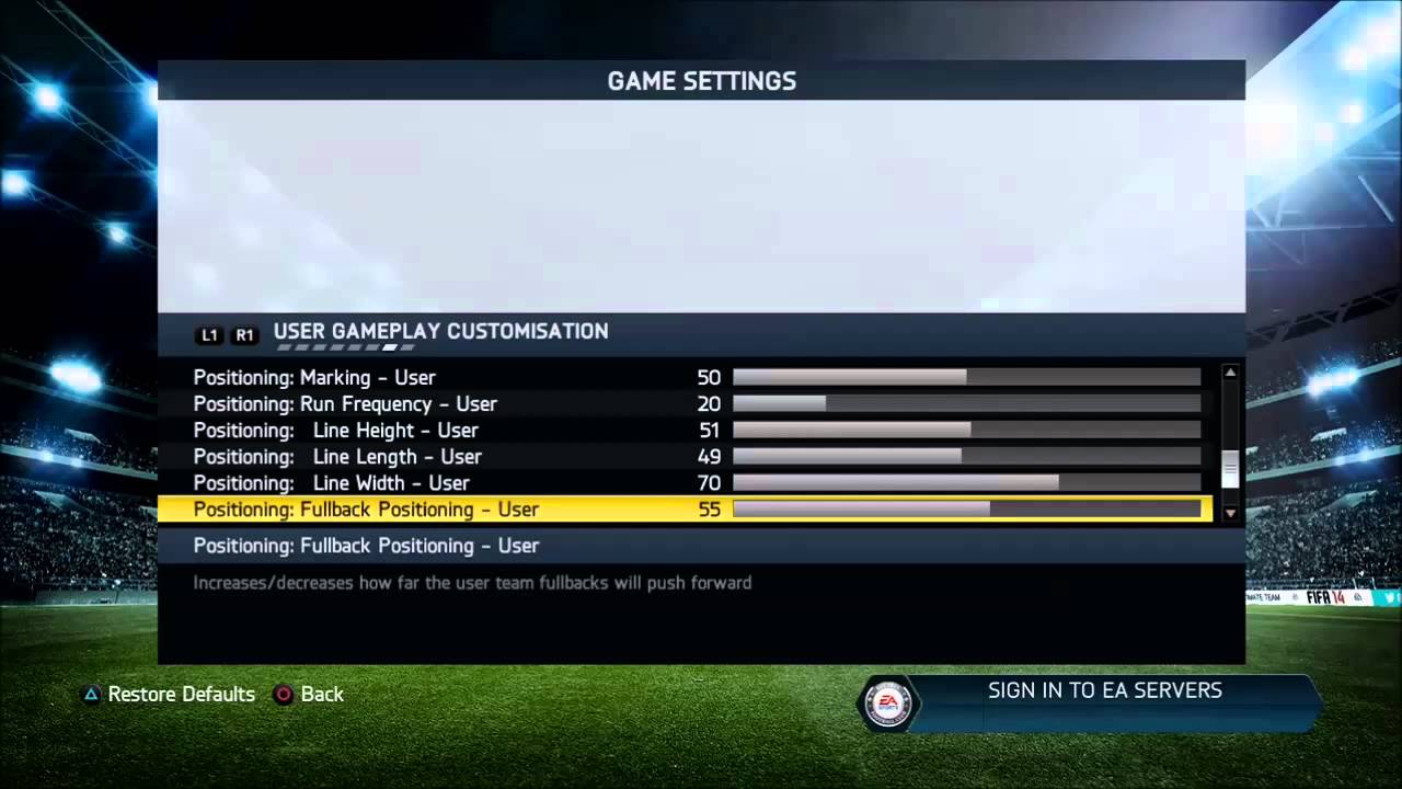 FIFA 14 Slider Settings - YouTube