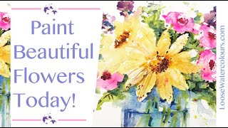 Learn To Paint Pretty Flowers In Watercolor