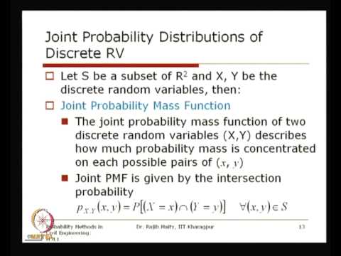 Mod-01 Lec-19 Joint Probability Distribution - YouTube