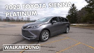 2023 Toyota Sienna Platinum interior and exterior walkaround review | Autoblog Garage