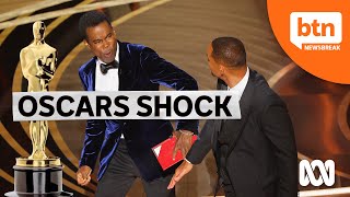 Actor Will Smith Hits Chris Rock on Stage at 2022 Oscars Ceremony