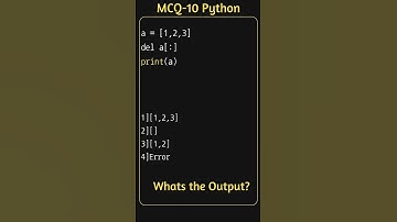 Python MCQ 10