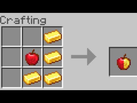 Crafting Half Golden Apple in Minecraft PE - YouTube