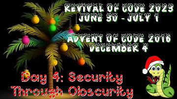 Day 4 - Security Through Obscurity [Revival of Code 2023 - Advent of Code 2016]